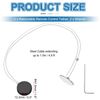 PATIKIL 1.5m / 4.9Ft Retractable Remote Control Tether, 2 Pcs Security Remote Cable Lock Adjustable Cable Leash Length for TV Remote Control Gaming Controller, Black (Iron Cap)