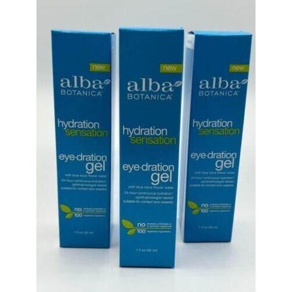 alba BOTANICA hydration sensation 24-hour eye-hydration gel 1 Oz. - (3-Pack)