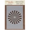 Art Gone Wild Plastic Sunburst Plastic Stencil