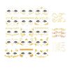 18 Pack Face Tattoo Sticker Metallic Shiny Temporary Face Tattoos Golden and Silvery Glitter Face Forehead Eyebrow Decoration Face Art for Women Girls Christmas Halloween Dancer Costume Parties