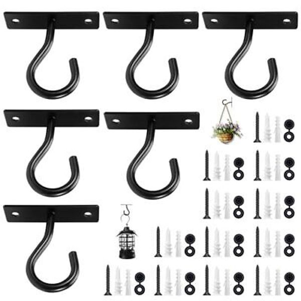 Ceiling Hooks for Hanging Plant, Hanger for Indoor and Outdoor 2.5Inch 6Pack