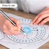 360 Degree Protractor Angle Measure 2Pcs Protractor Circle Protractor 10cm Plastic Protractor 360 Ruler Measuring Tool for Students and Children