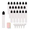 XIAONAN 20 Pcs 60ml LDPE Plastics Dropper Bottle Refillable Empty Plastic Squeezable Eye Liquid Bottle (Bottles + Caps + Tips+4 Funnel +label)