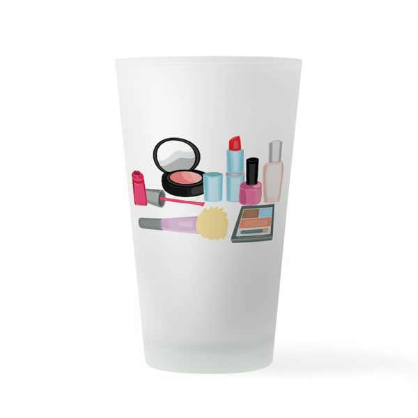 CafePress Makeup Pint Glass, 16 oz. Drinking Glass