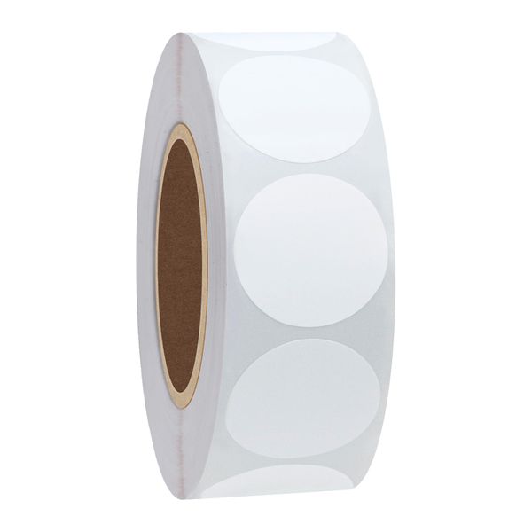 Hylabelest White Coloured Dot Stickers Sticky Labels 25mm Round Color Coding Dot Labels