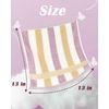 Striped Cotton Washcloths Small Towels Set, 12 Pack Bath Washcloths for Your Face and Body 13 x 13 Inches, Face Cloths for Washing Face, 3 Colors Wash Cloths Face Towels for Bathroom