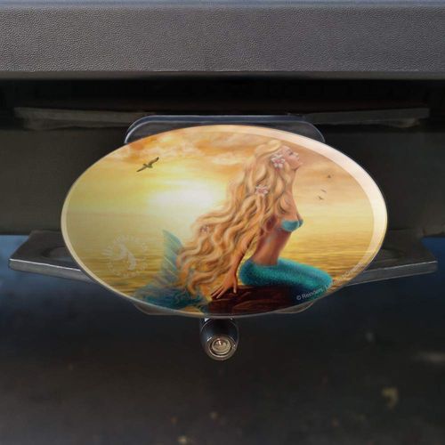GRAPHICS & MORE I Believe in Mermaids Tropical Beach Ocean Oval Tow Trailer Hitch Cover Plug Insert