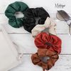 Vegan Leather Look Scrunchie (Black)