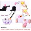 EBANKU 100PCS Nail Dual Forms Tips for Poly gel Set, Full Cover Gel Nail Extension Mold Tips & 1Pcs Poly gel Nails Brush & 5Pcs Dual Form Nail Clips