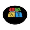 Cricket Player Bat ball and stumps Men PopSockets Swappable PopGrip