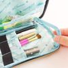 AF8282 Makeup Pouch, Cosmetic Pouch, Large Capacity, Double Zipper, Stylish, Functional Pouch, Brush Holder, Divider, Cosmetics, Storage, Star Pattern