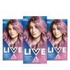 Schwarzkopf LIVE Colour Lightener Plus Twist Mauve Kiss 105 Hair Dye, Pack of 3