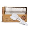 Plasticpro Cutlery 400 Mediumweight White Disposable Plastic Tea Spoons