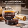 PARACITY Espresso Cups, Glass Measuring Cup with Double Spout