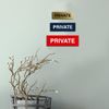 Signs ByLITA Basic Private Sign (Brushed Gold) - Small 2 Pack