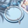 March Birthstone Charms for Pandora Bracelets Round Crown Shape