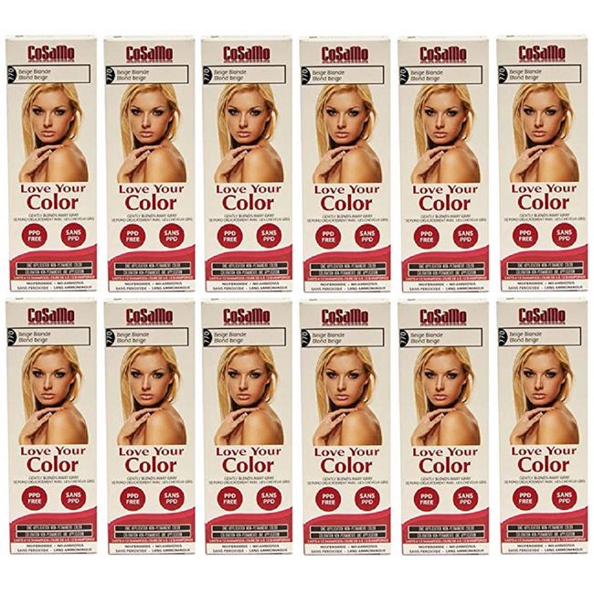 CoSaMo Hair Color #770 Biege Blonde - Compares to Clairol Loving Care (12 Pack)