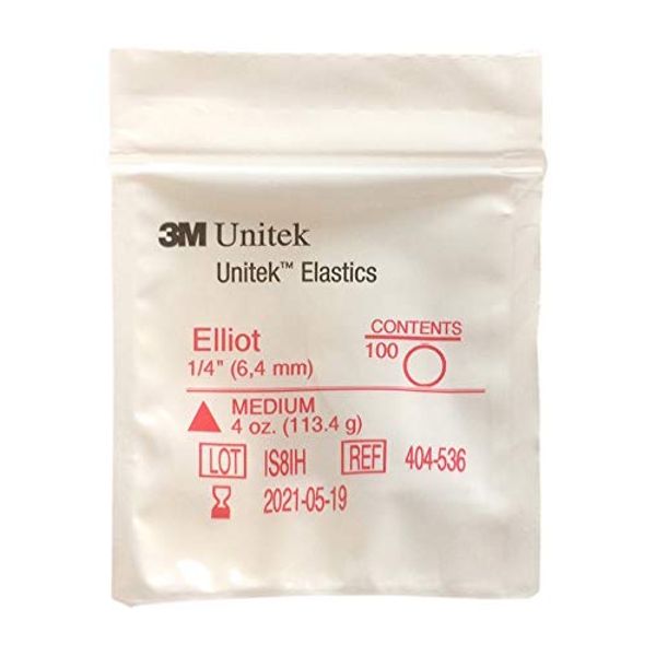 3M Unitek Multifunction Elastics Medium 4oz (113,4g), 1/4" (6,4 mm) Elliot