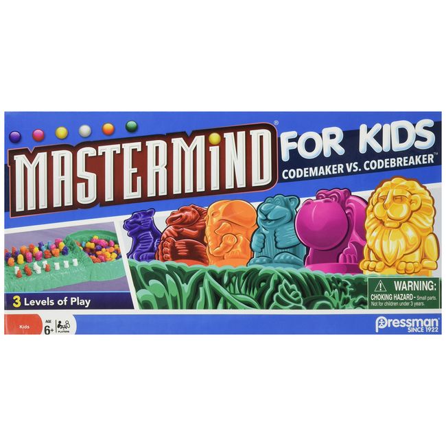 Pressman Mastermind for Kids - Codebreaking Game With Three Levels of Play Multicolor, 5"