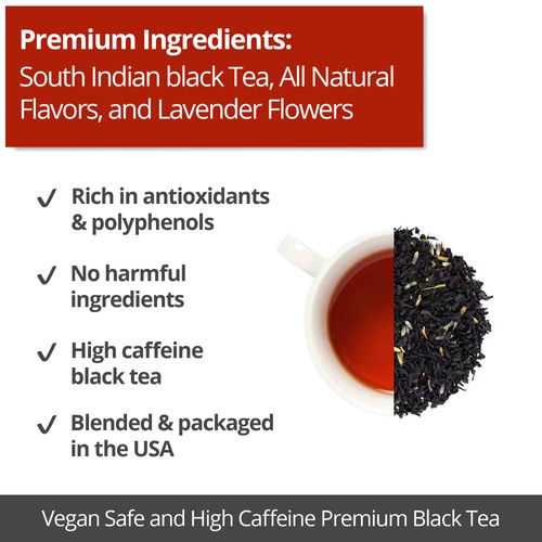 Simple Loose Leaf - Blue Lady Grey Tea - Premium Loose Leaf Black Tea - High Caffeine - Keto friendly - USA Hand Packaged (4 Ounce)