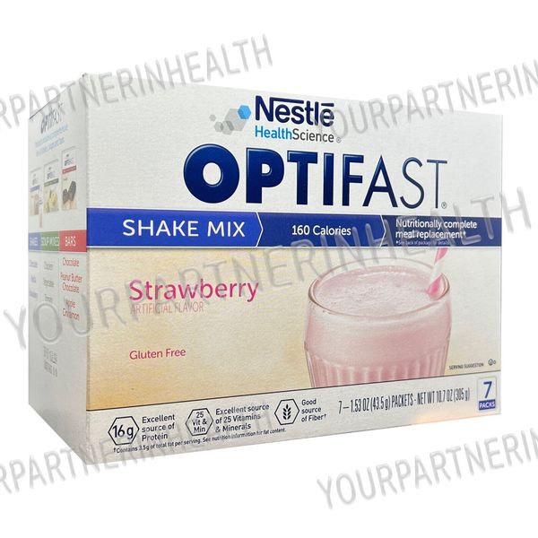 NEW FORMULA OPTIFAST 800 POWDER SHAKE | 1 CASE | STRAWBERRY | 84 SERVINGS