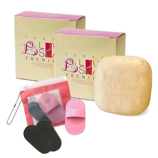 Tokyo Love Soap Premium (3.5 oz (100 g) x 2 pieces + Love Care 1