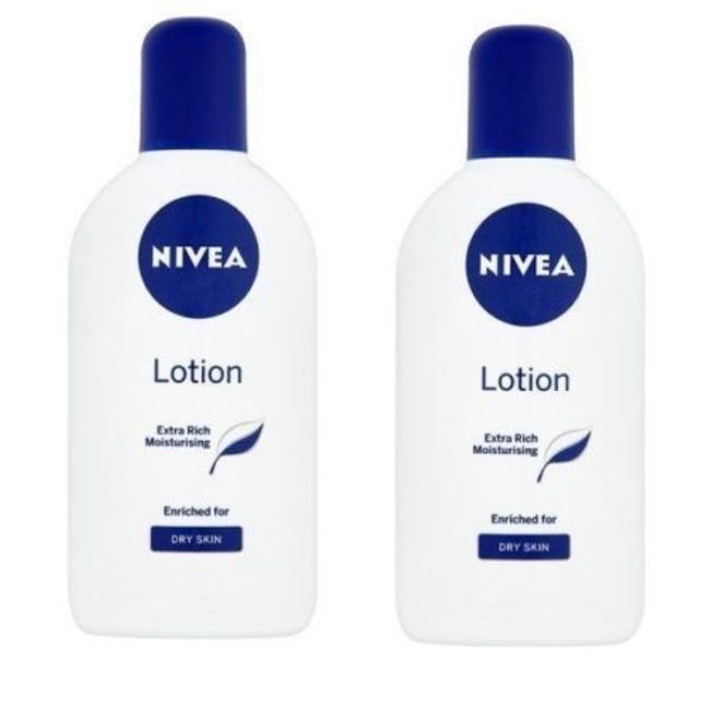 UK Nivea Lotion Extra Rich Moisturising Enriched for Dry Skin 250 ml (2 Packs)