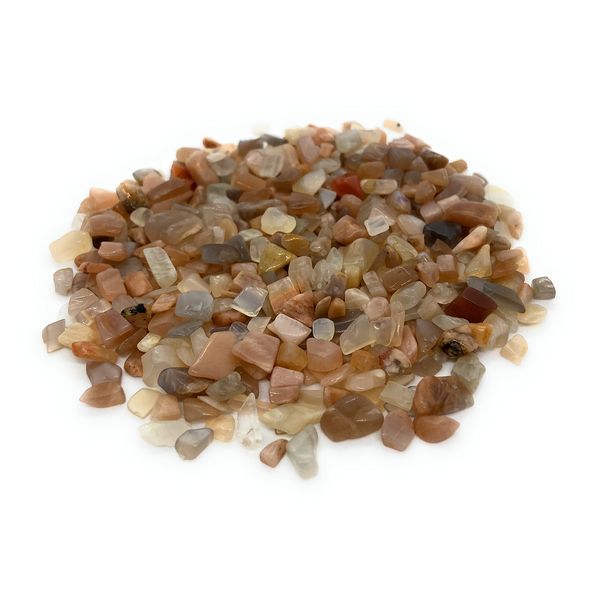 Moonstone Crystal Gemstone Undrilled Chips - 50 Grams