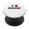 I Heart (Love) Elevators Lift Transportation Conveyor PopSockets Swappable PopGrip
