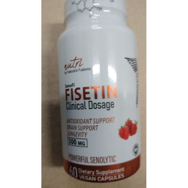 *Nutri By Nature's Fusions Fisetin - 500 mg - 60 Capsules Exp 7/26 #2698