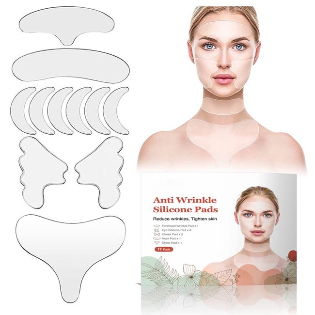 Wrinkle Patches For Face Overnight, 11Pcs, Anti Wrinkle Patches For Neck, Chest, Eyes, Forehead Patches For Wrinkles Silicone and Hyaluronic Acid Moisturizing Face Masks, 5Pcs, Rejuvenation Face Mask.