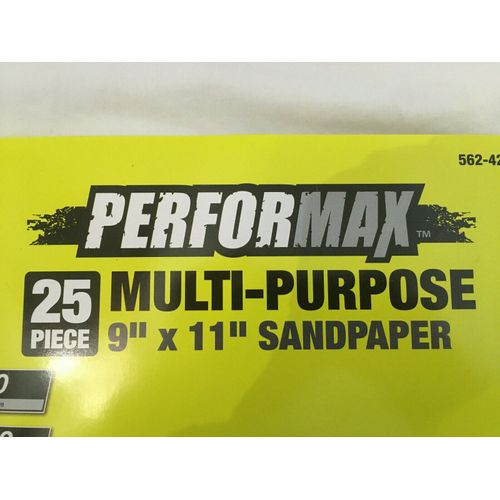 25 Performax Multi-Purpose 9" x 11" Sandpaper Sheets 80 120 220 grits (1x25pk)