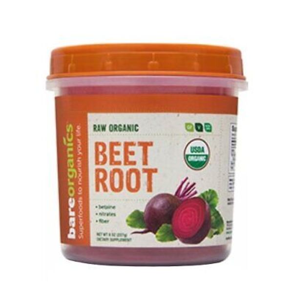 Organic Beet Root Powder  8 Oz By Bare Organics