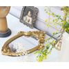 Funly mee 30×23 CM Antique Decorative Wall Mirror Gold Shield Shape (Small)