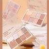 MIIEOIN YAYAMIYA Eyeshadow Palette, Boiling Topic on SNS, High Color, No Disposal Colors, Glitter, Cosmetics, 7 Colors Daily Life, Lasting Unique Powder, Makeup Tray (01# Almond)