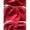 Cotton Double Drawstring Muslin Bags 4"x6"(RED COLOR)-50 count pack