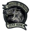 Embroidered No Clubs No Rules Just Ride Wolf Chain Iron on Patch