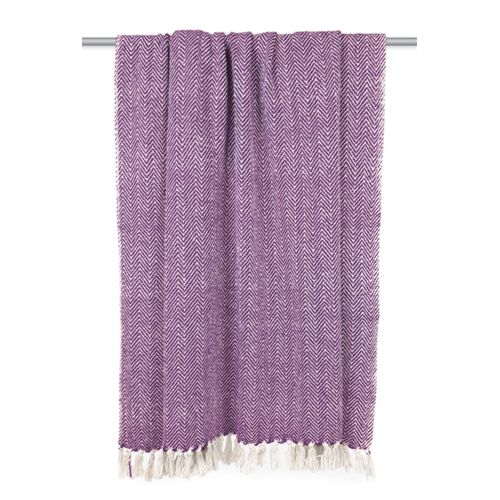 DII Chevron Throw Collection Handloomed Cotton, 50x60, Eggplant