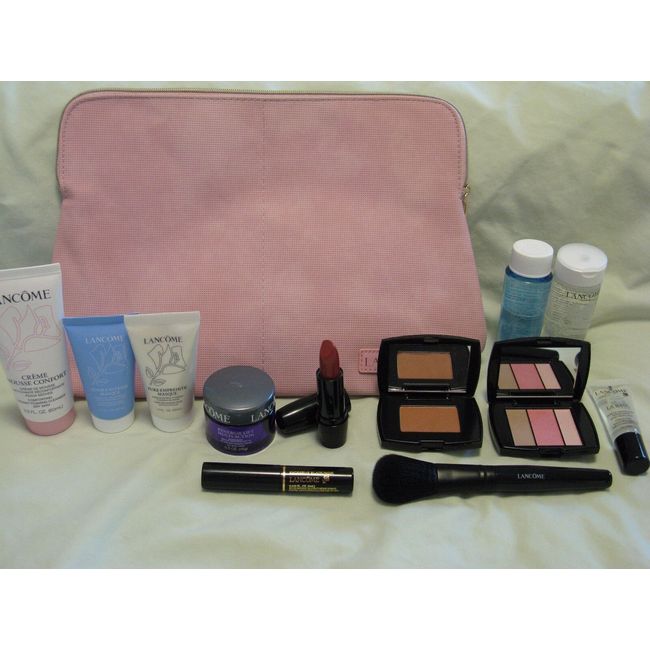 Lancome Skincare & Cosmetic Set - Renergie Lift Cream, Lipstick, 2 Face Masks