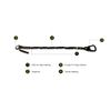 Fusion Tactical Military and Police Helo Lanyard - 2ft Elastic Bungee with Snap Hook Shackle, 23kN - Coyote Brown, 24 inches