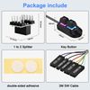 SinLoon Desktop Computer External PC Power Button PC Power Switch Multifunctional Desktop Button for Easy Start and Reset Control with LED Light-2M/6.5FT