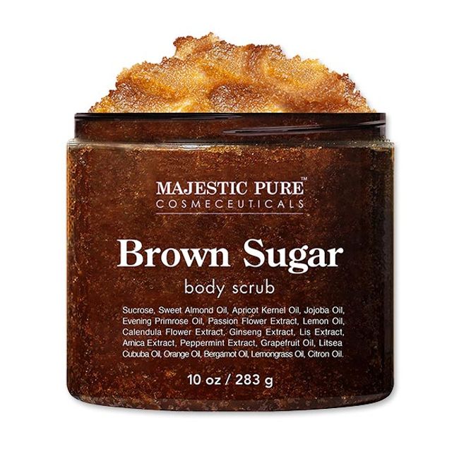 [Limited stock only! ] Majestic Pure Brown Sugar Body Scrub 283g (10oz) Majestic Pure Brown Sugar Body Scrub Body Soap Overseas America Moisture Sensitive Skin