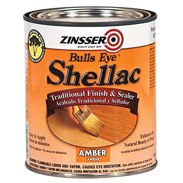 Zinsser 704H Bulls Eye Shellac, Quart, Amber