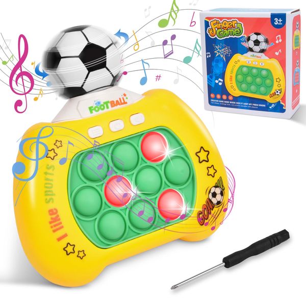 Ainiv Pop it Fidget Spielzeug, Fidget Ball Toys mit Musik, Puzzle-Spielmaschine Game Controller Bubble Sensory Fidget Toy, Elektronisches Sensorspiel für frühe Entwicklung und Konzentrationstraining