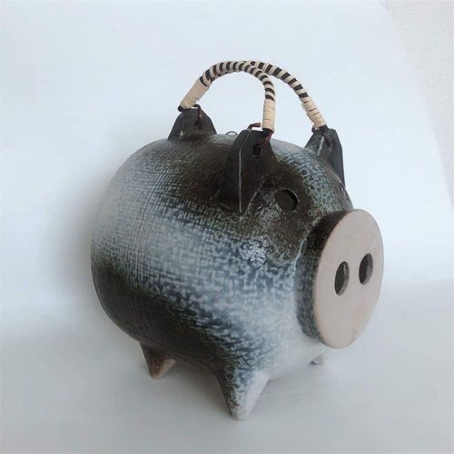 Mosquito Trap 10234 Bizen Glazed Mosquito Trap Pig, Mosquito Repellent, Mosquito Repellent, Mosquito Repellent, Banko-yaki, Incense Holder, Mosquito Repellent, Banko-yaki