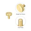 sourcing map Knurled Thumb Screws, M4x8mm Flat Brass Bolts Grip Knobs Fasteners for PC, Electronic, Mechanical 10Pcs