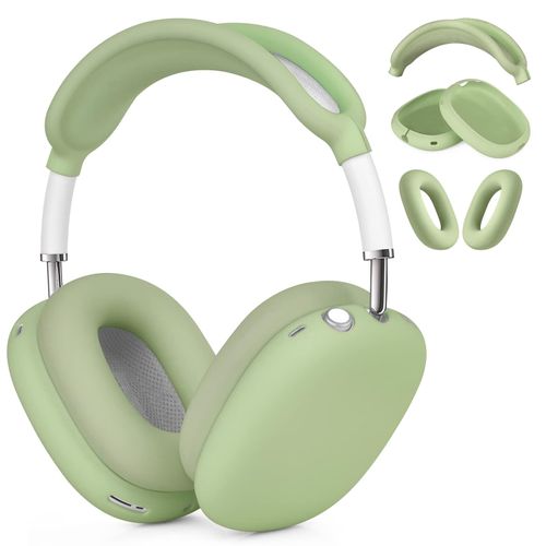 VISOOM Case for Airpods Max Headphones, Soft Silicone Protective Cover for Apple Airpod Max Accessories Cases(Catus Green)