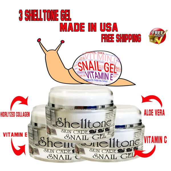 3 SHELLTONE,CELLTONE CELTONE BABA DE CARACOL SNAIL GEL,colageina,acne,celtone
