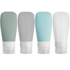 Silicone Travel Bottles, Vonpri Leak Proof Squeezable Refillable Travel Accessories Toiletries Containers Travel Size Cosmetic Tube for Shampoo Lotion Soap Liquids (2oz 4pack)