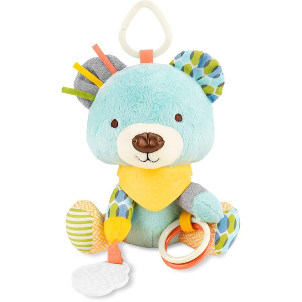 Skip Hop Bandana Buddies Baby Activity and Teething Toy with Multi-Sensory Rattle and Textures, Bear